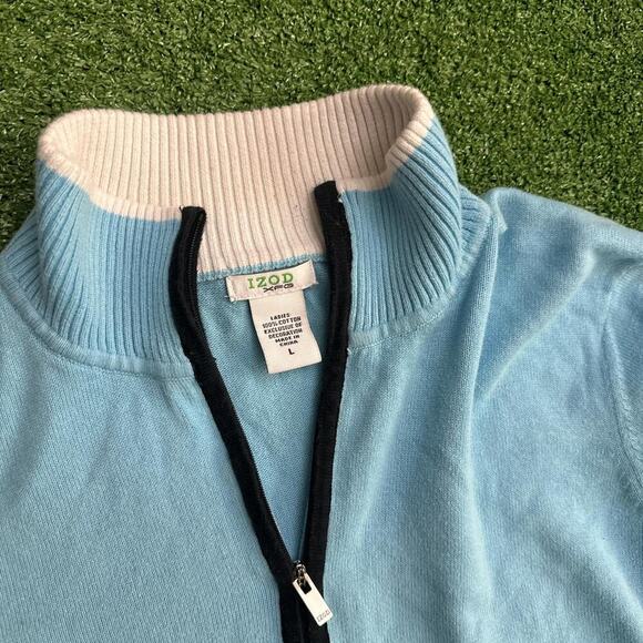 Izod XFG Colorblock Zip-Up Cardigan - Picture 4 of 5